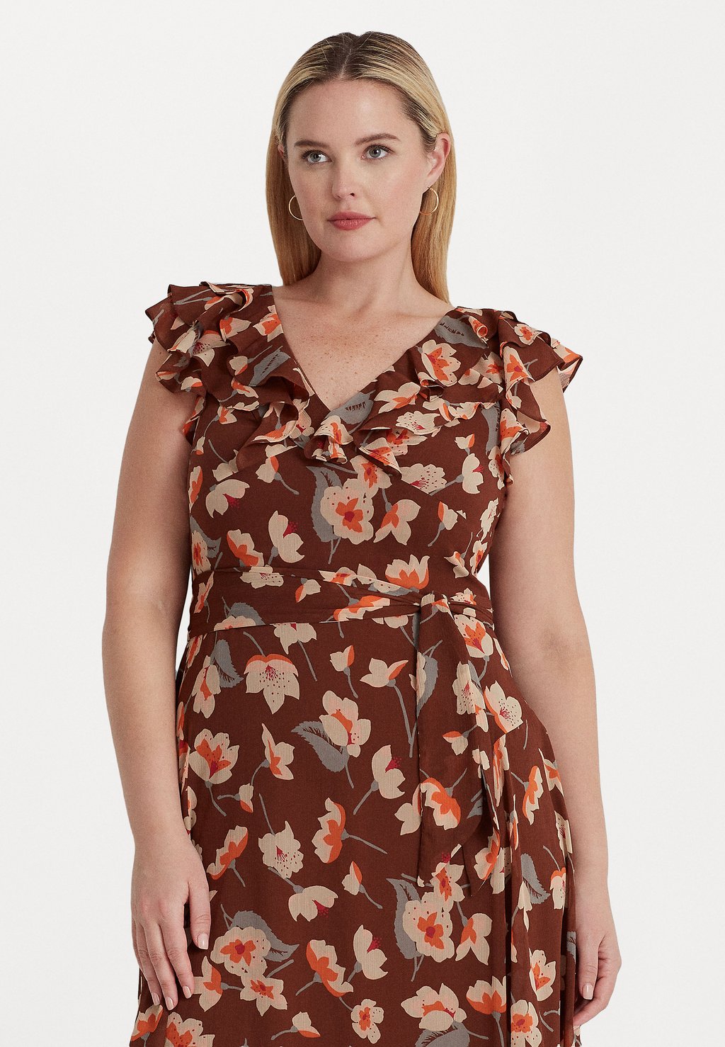 Летнее платье SHERILY Lauren Ralph Lauren Woman, коричневый