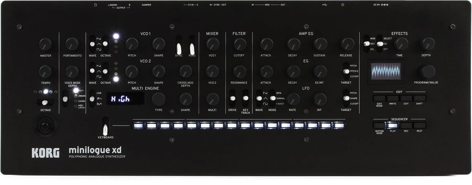 

4-голосный аналоговый синтезаторный модуль Korg minilogue XD