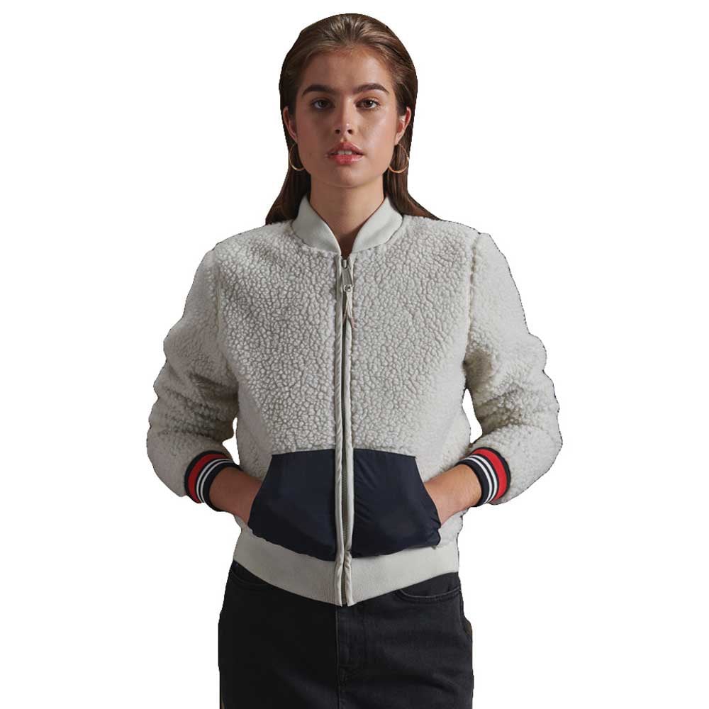 

Толстовка Superdry Storm Preppy Bomber Full Zip, серый