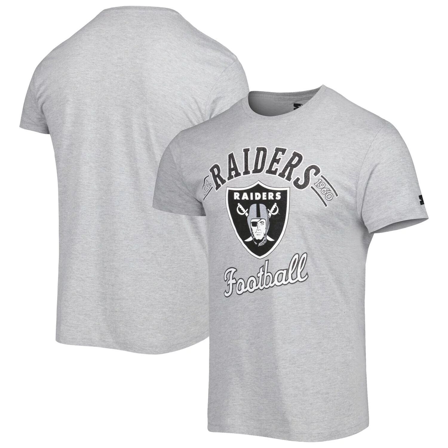 

Мужская серая футболка с принтом Las Vegas Raiders Prime Time Starter, Серый