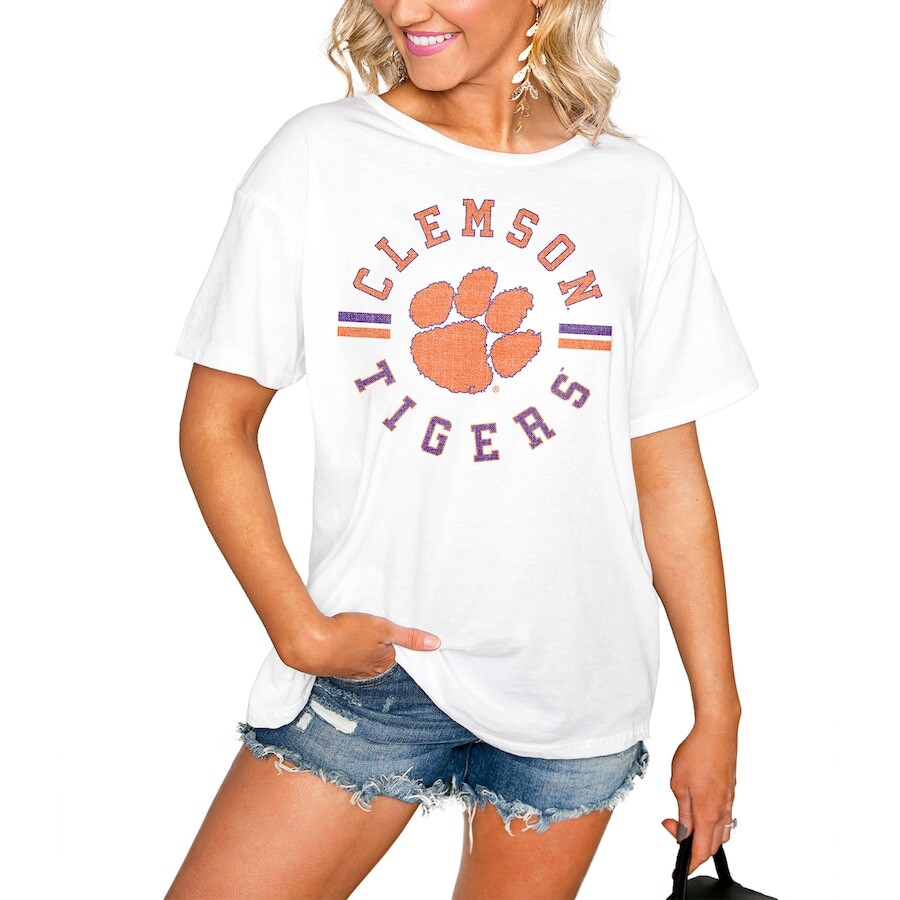 

Футболка с коротким рукавом Gameday Couture Clemson Tigers, белый