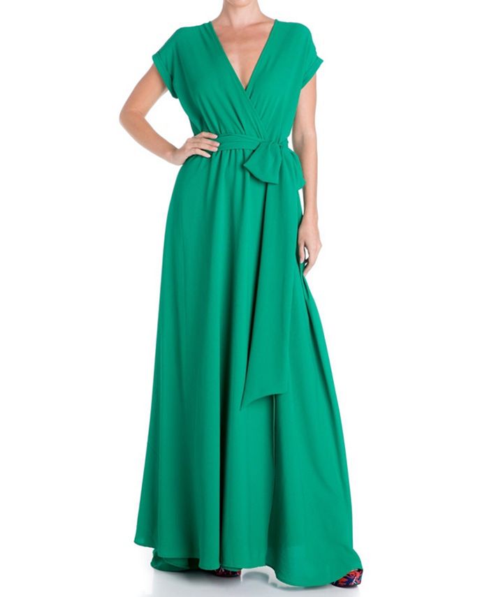 Женское платье макси Jasmine Meghan Los Angeles, зеленый женское платье макси morning glory meghan los angeles черный