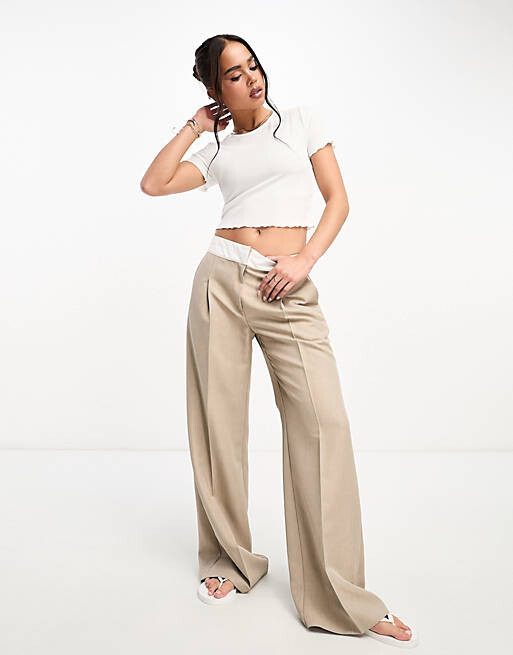 

Белая футболка с салатовым краем Vero Moda