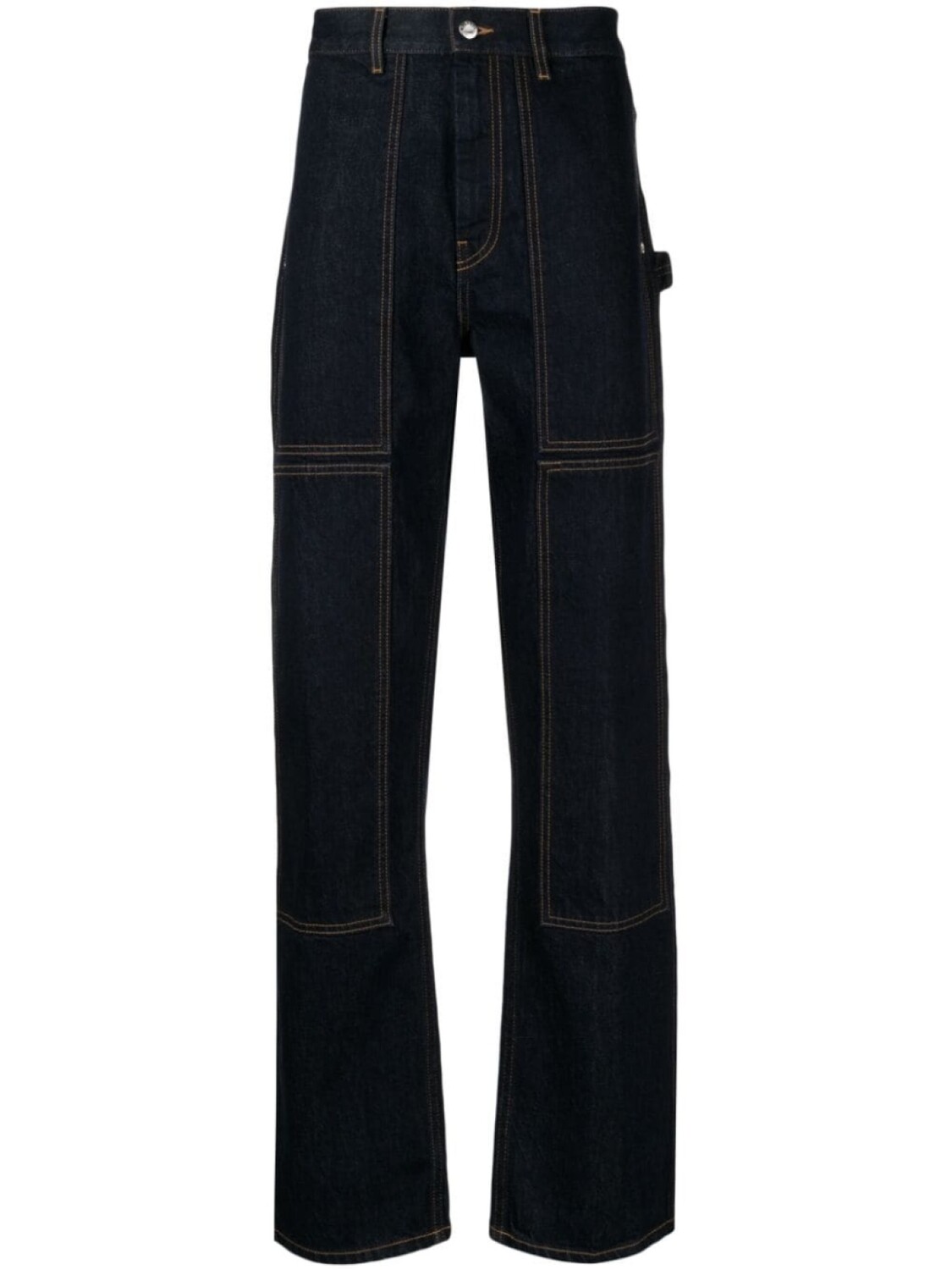 

Helmut Lang прямые джинсы с контрастной строчкой, синий
