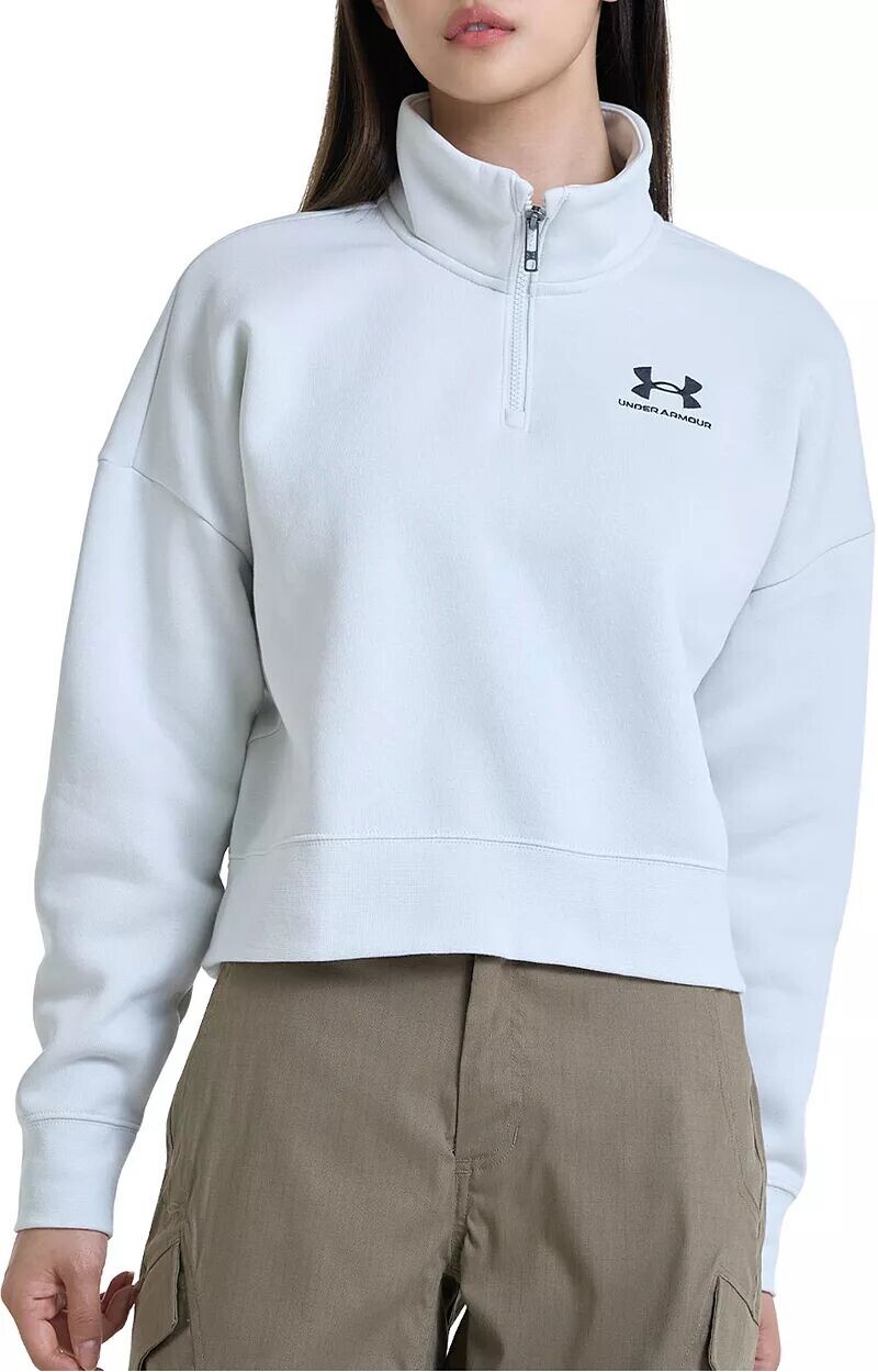 

Женский флисовый пуловер с молнией 1/2 Under Armour, белый