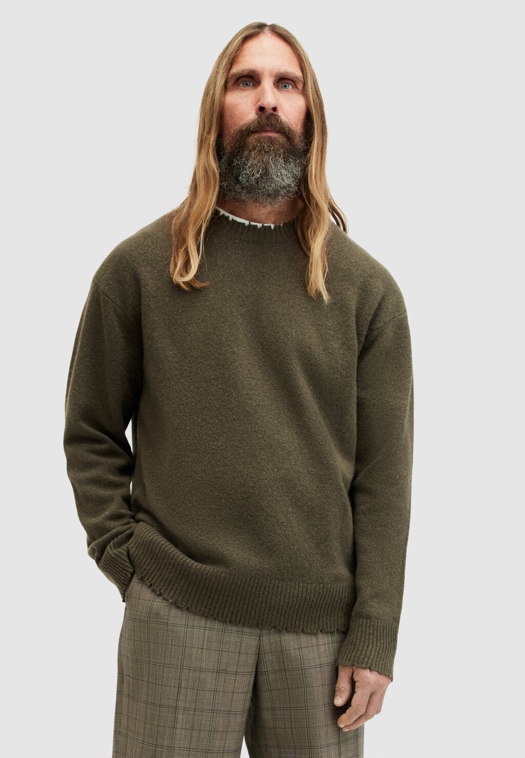 

Вязаный свитер LUKA CREW AllSaints, цвет haze green