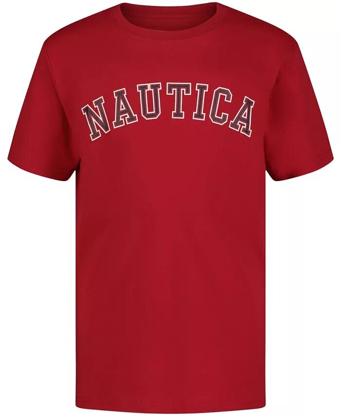 

Футболка Big Boys Varsity Arch с короткими рукавами Nautica, красный