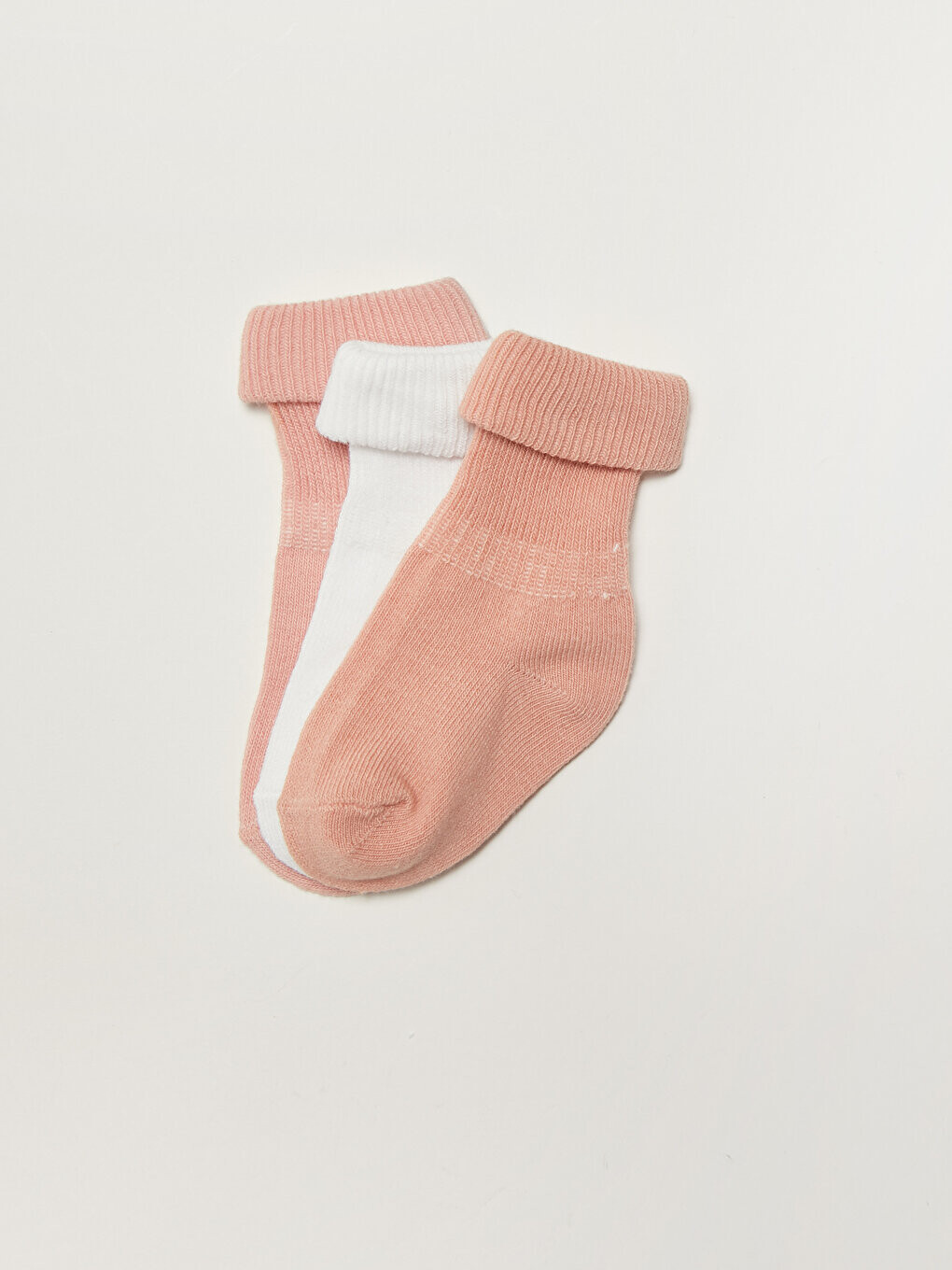 

Базовые носки для девочек, 3 предмета LCW baby, матовый розовый