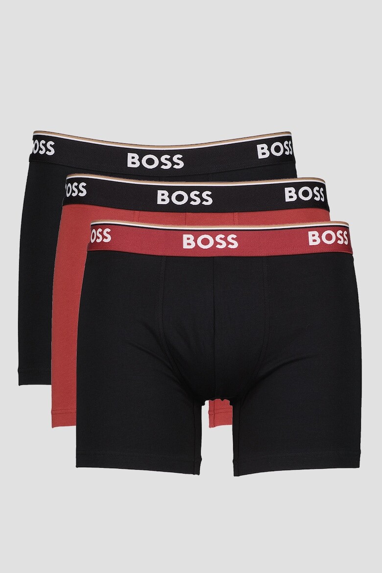 

Боксеры с логотипом на поясе - 3 пары Boss, бургундия