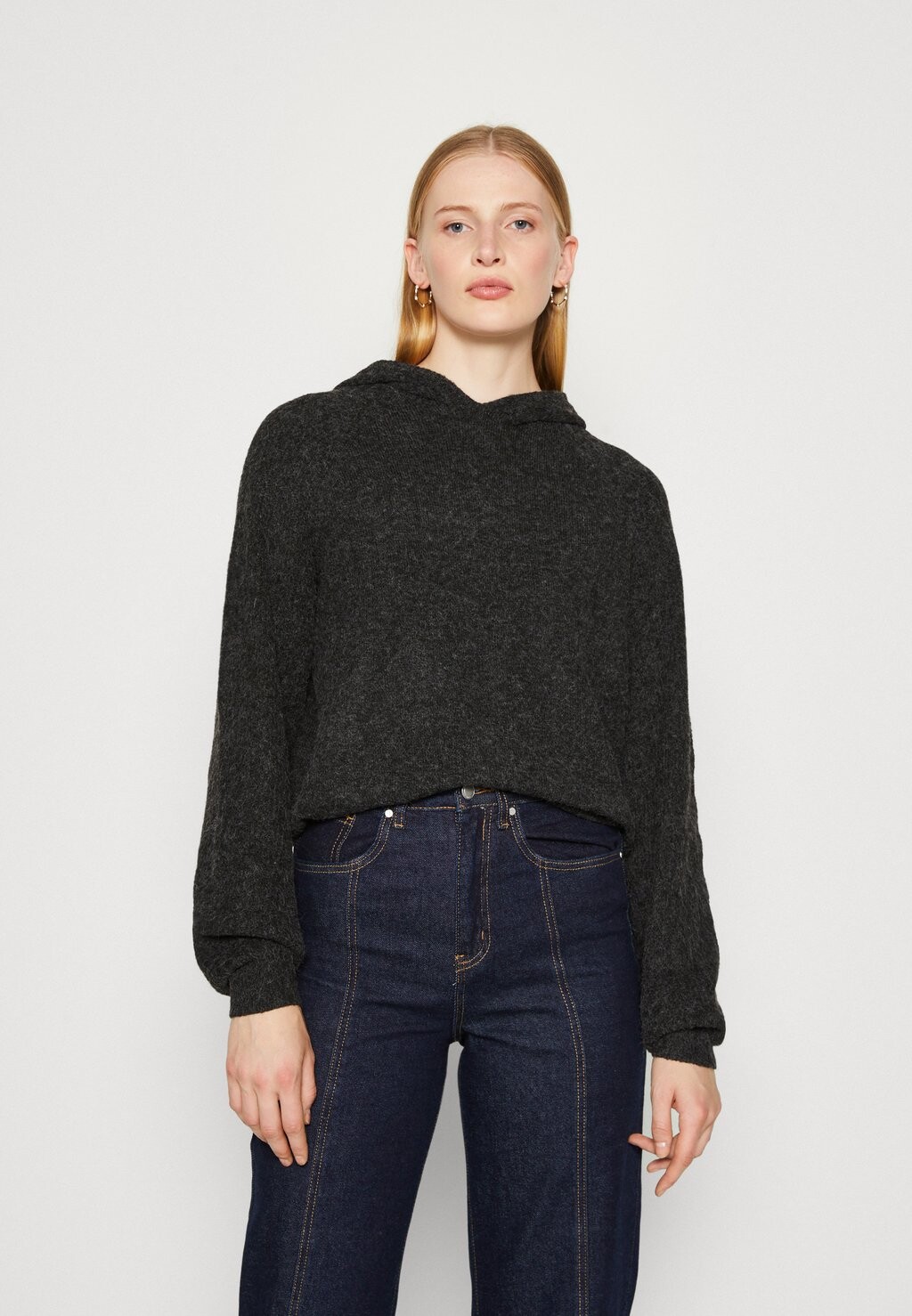 

Свитшот Vero Moda VMDOFFY HOODIE, цвет black/melange