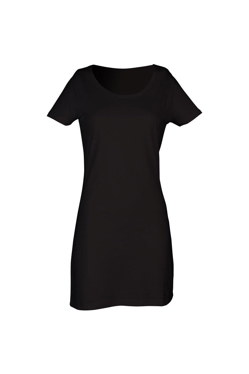 Платье-футболка с овальным вырезом Skinni Fit, черный muunn 100 шт искусственная мушка 10 12 14 16 18