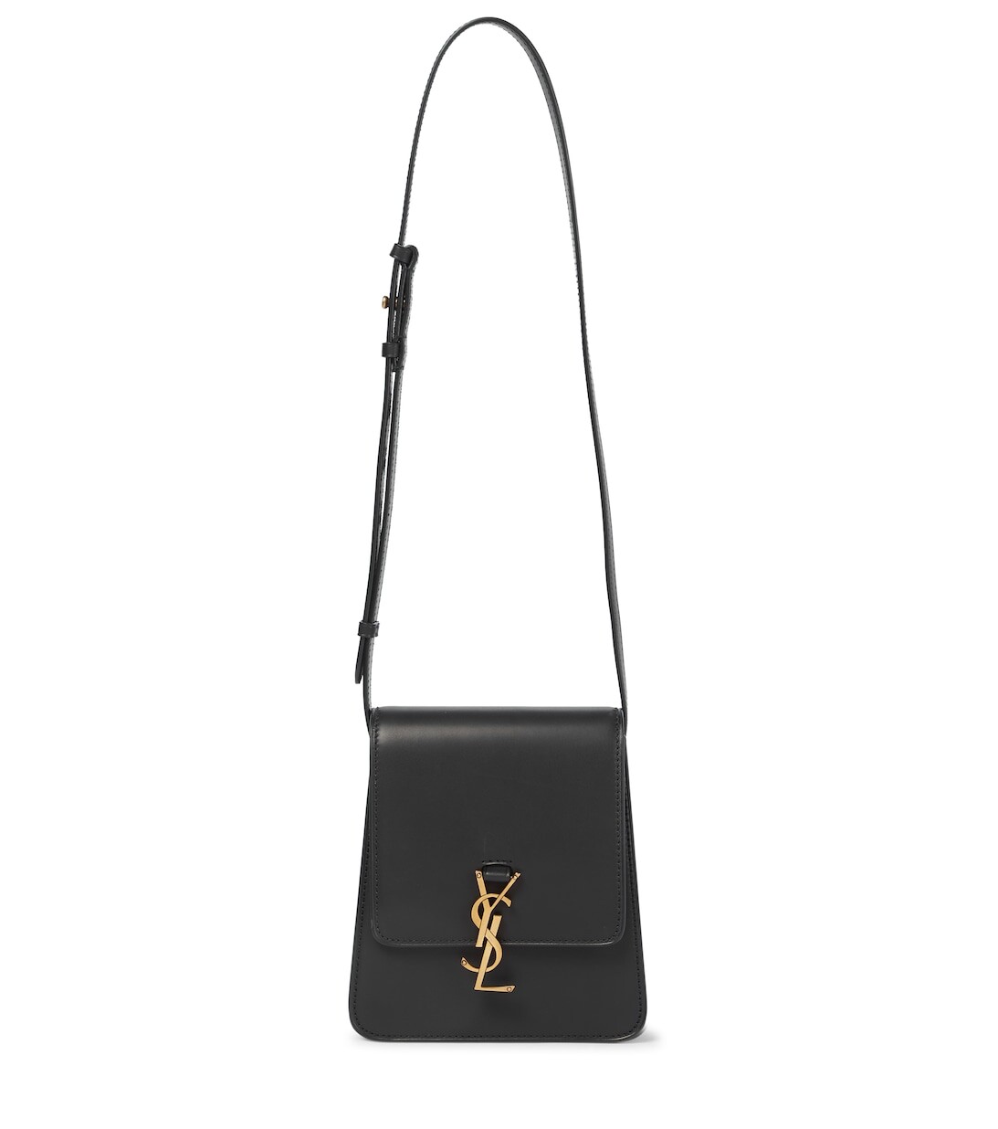 

Маленькая кожаная сумка через плечо Kaia Saint Laurent, черный