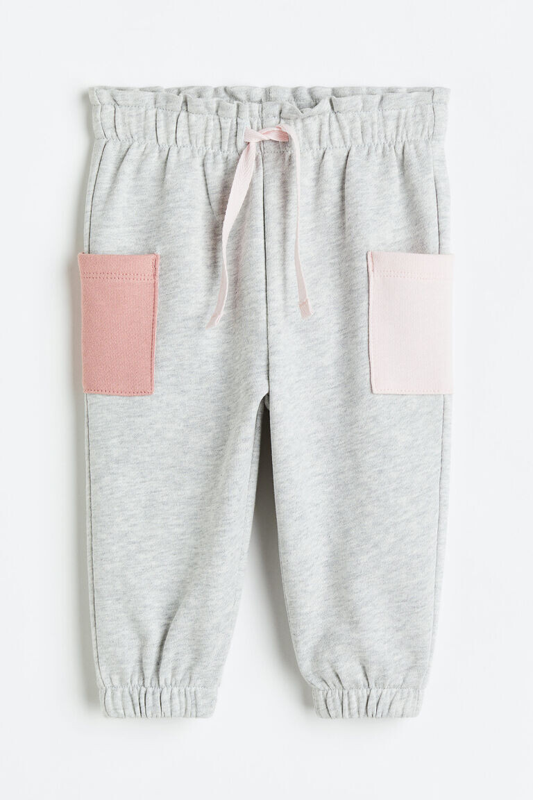 

Хлопковые джоггеры H&M, серый