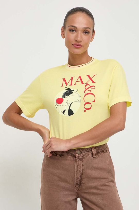 МАКС&Ко. футболка из хлопка x CHUFY Max&Co., желтый