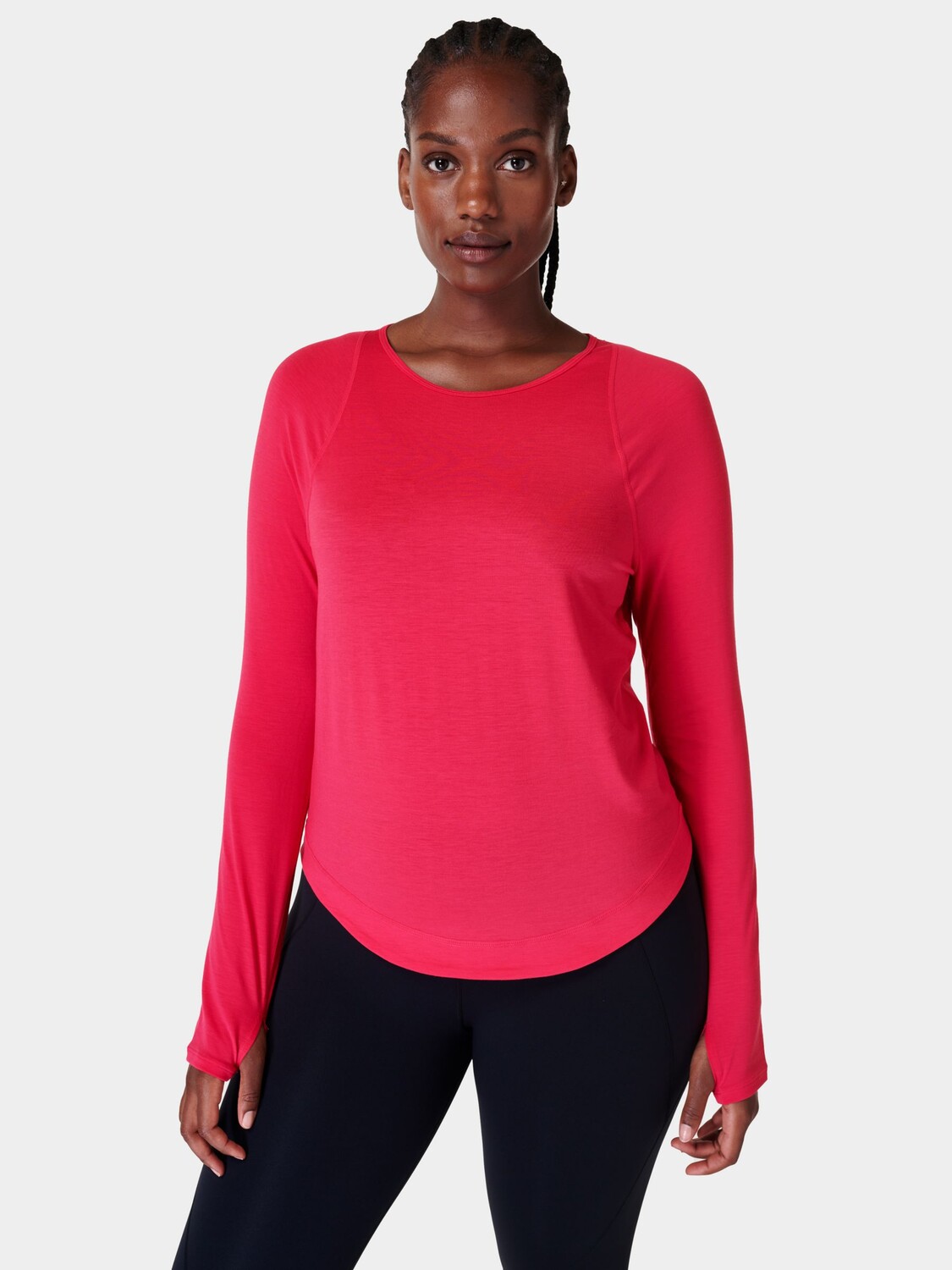 

Топ с длинными рукавами Sweaty Betty Breathe Easy, цвет "Venus Pink"
