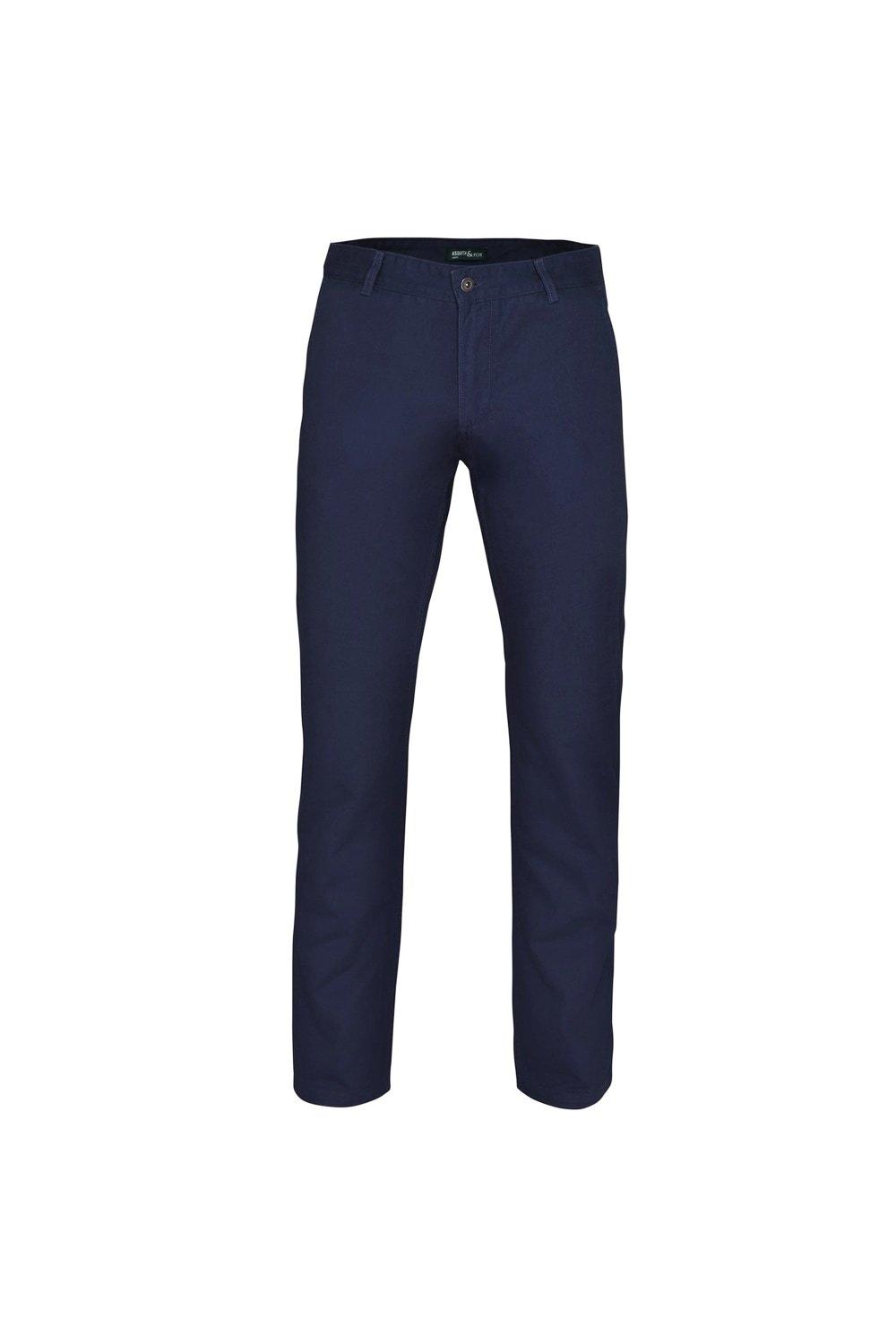 Классические повседневные брюки чинос/брюки Asquith & Fox, темно-синий брюки чинос uniqlo повседневные прилегающий силуэт размер 35inch синий