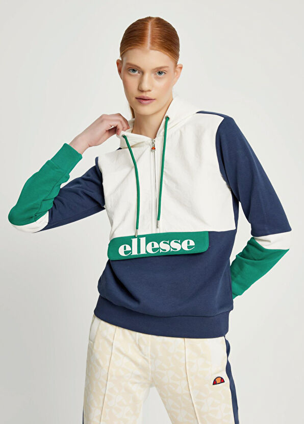 

Женская толстовка в рубчик с капюшоном Ellesse, синий