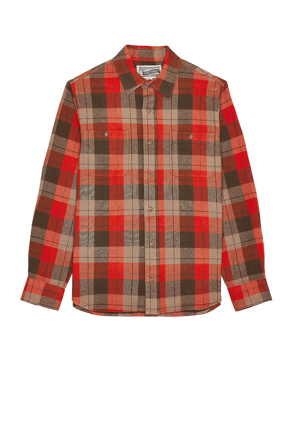 

Рубашка Schott Plaid Cotton Flannel, оранжевый