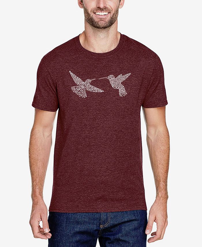 Мужская футболка Hummingbirds Premium Blend Word Art LA Pop Art, красный