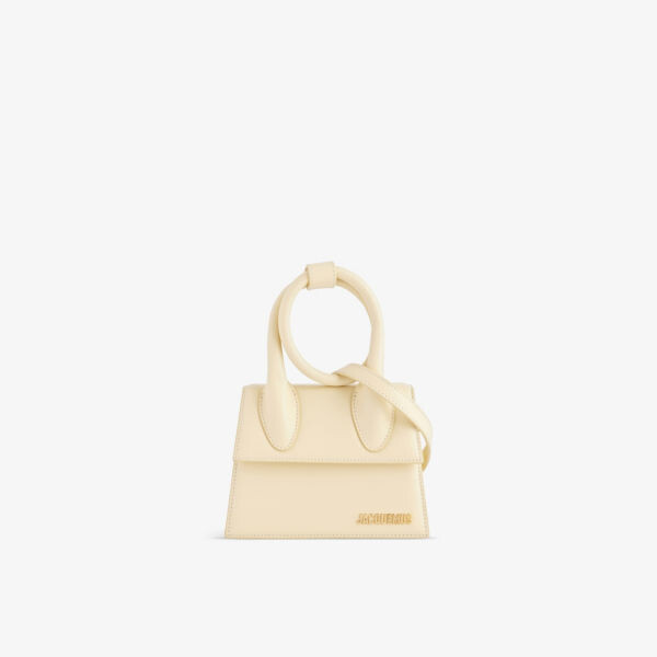 

Кожаная сумка le chiquito среднего размера с верхней ручкой Jacquemus, белый