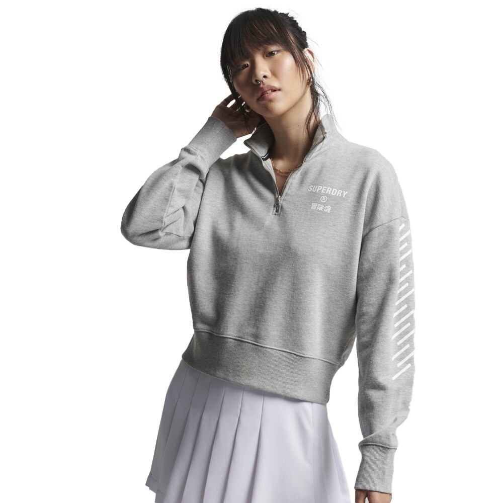 

Толстовка Superdry Code Core Sport Half Zip, серый