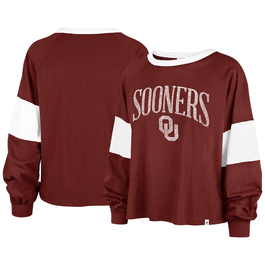 

Футболка с длинным рукавом 47 Oklahoma Sooners, малиновый