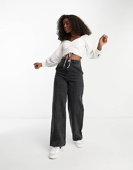 

Белая блузка с длинными рукавами и сборками Levi's