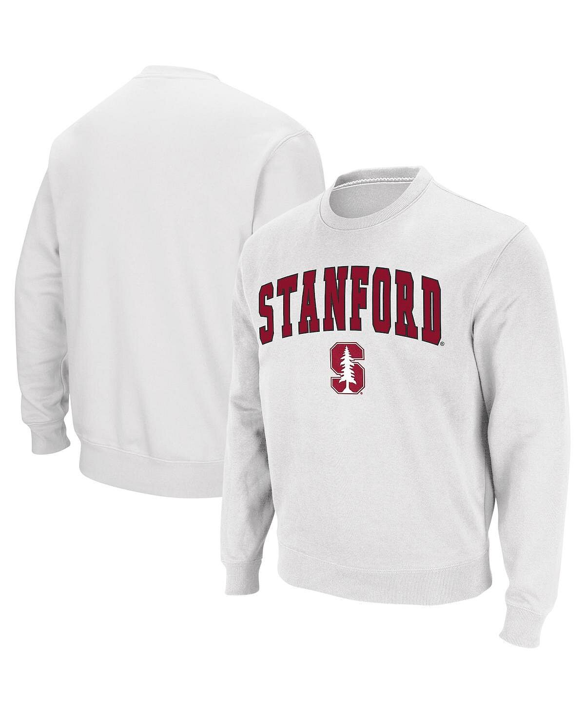 

Мужской белый свитшот с круглым вырезом Stanford Cardinal Arch & Logo Colosseum