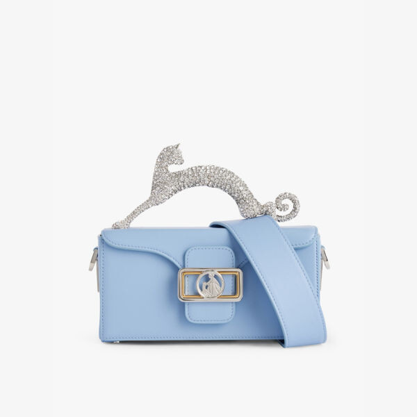 

Сумка-Карандаш из нанокожаной ткани с верхней ручкой Lanvin, синий