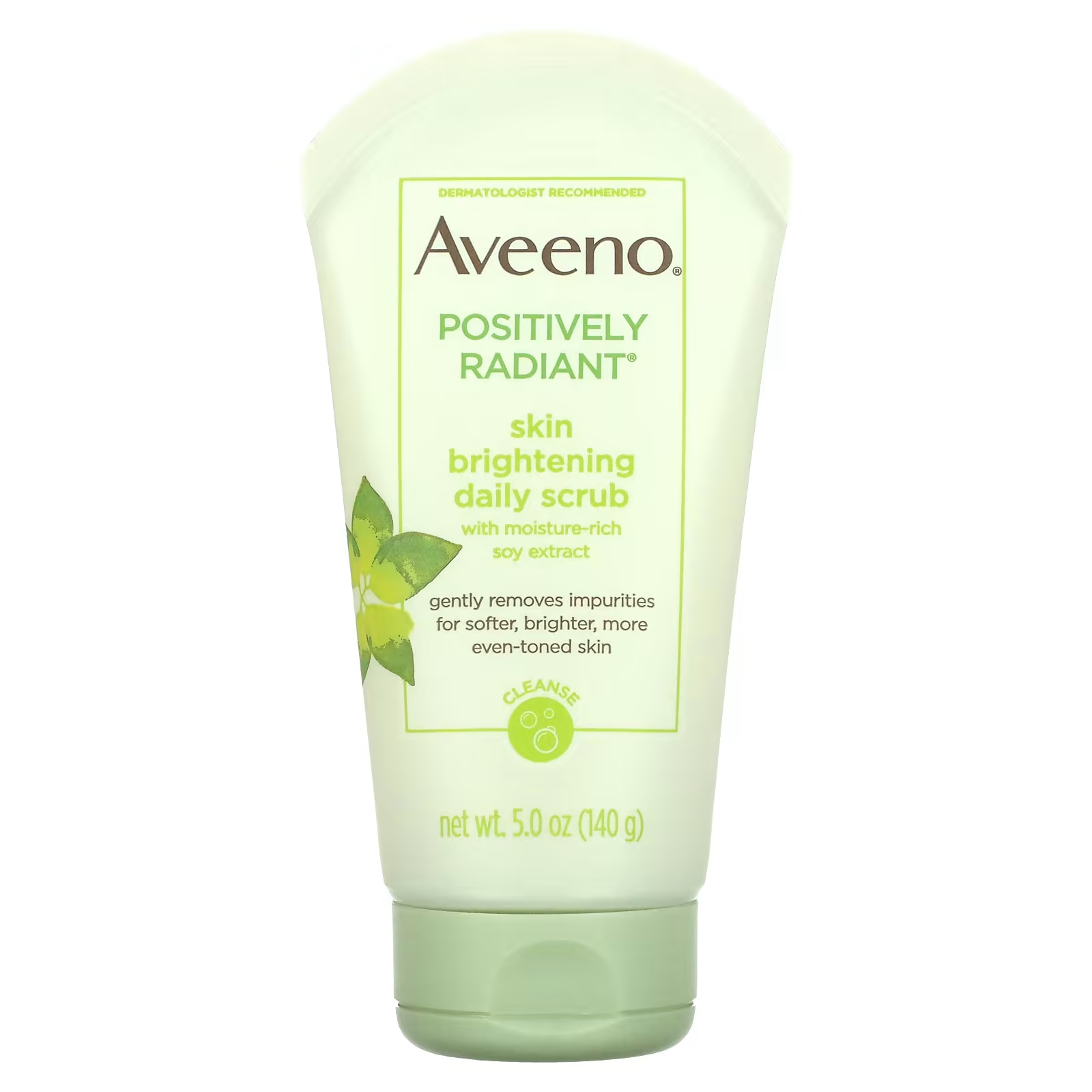 Aveeno Ежедневный скраб для осветления кожи Positively Radiant, 5 унций (140 г) aveeno positively radiant увлажняющий гель 48 г 1 7 унции