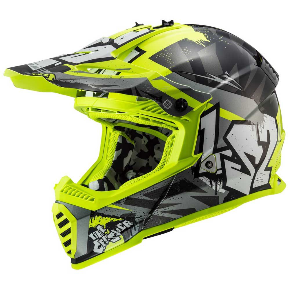 Шлем для мотокросса LS2 MX437 Fast Evo, желтый