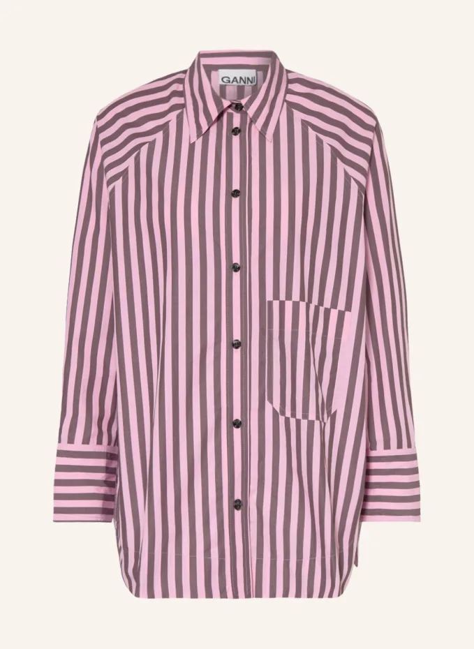Рубашка-блузка Ganni, розовый рубашка блузка ganni бежевый