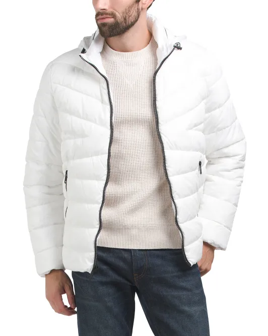 

Стеганая куртка-пуховик средней плотности Kenneth Cole, белый