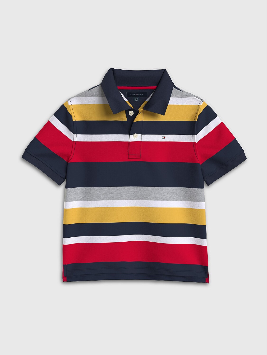 

Детская футболка-поло с разноцветными полосками Tommy Hilfiger