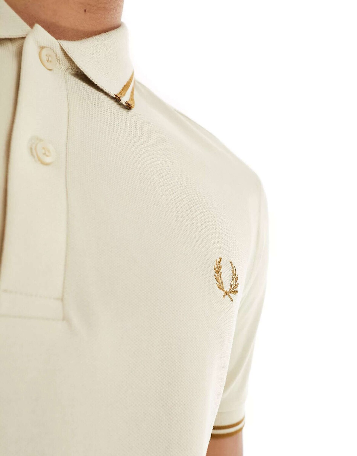 

Овсяная рубашка-поло с двумя кончиками Fred Perry