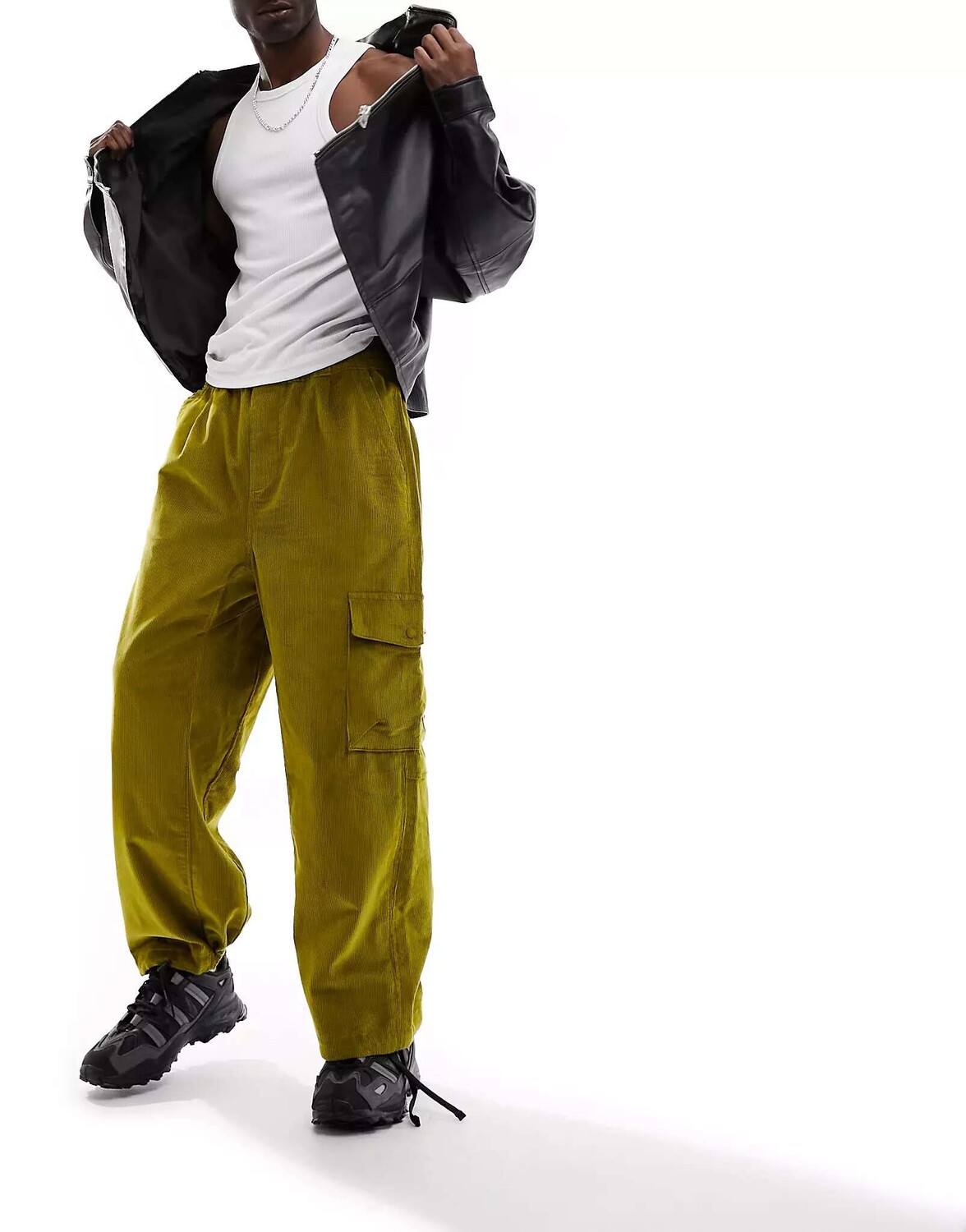 

Вельветовые брюки карго широкого кроя The North Face Heritage Utility цвета хаки