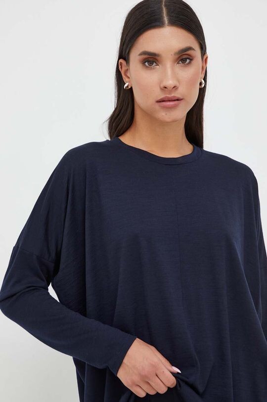 

Шерсть с длинными рукавами Max Mara Leisure, темно-синий