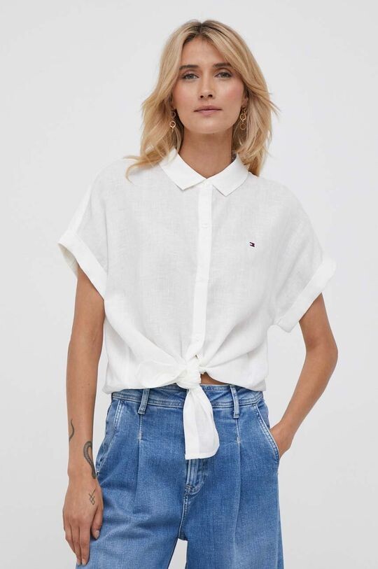

Льняная рубашка Tommy Hilfiger, бежевый