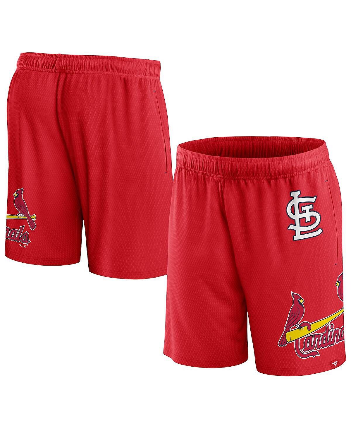 

Мужские фирменные красные шорты из клинчерной сетки St. Louis Cardinals Fanatics