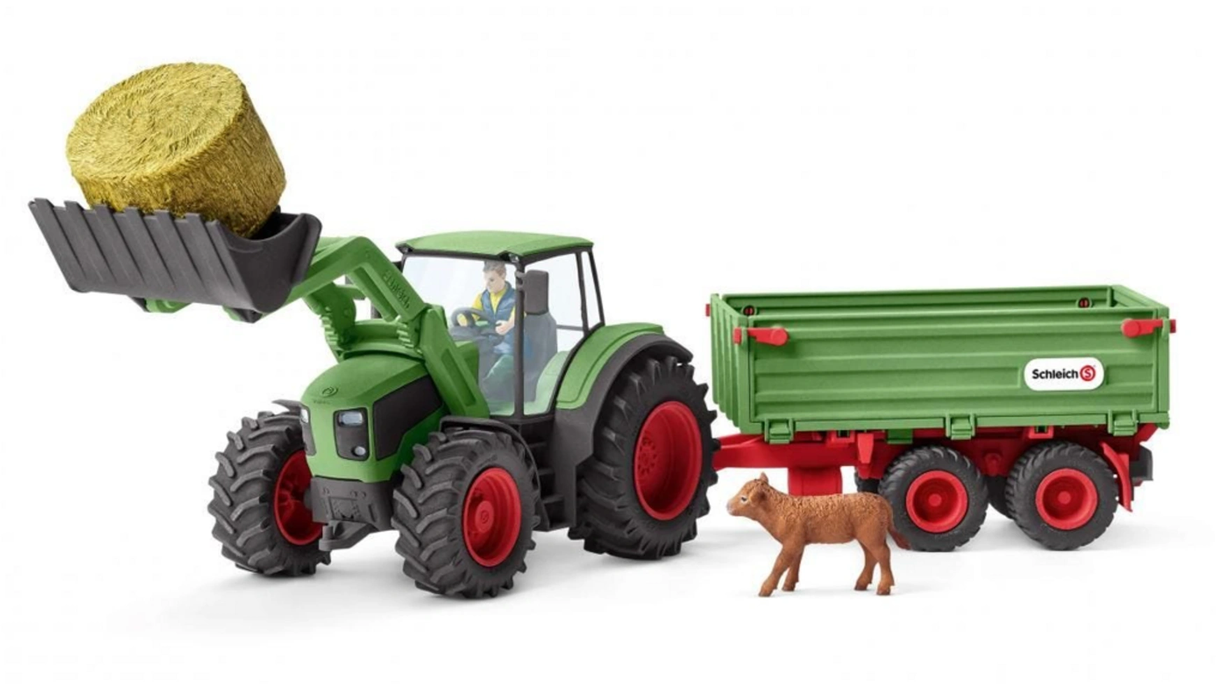 Schleich Farm World Фермер с трактором и аксессуарами stanley jr соберите свой собственный комплект для фронтального погрузчика red tool box