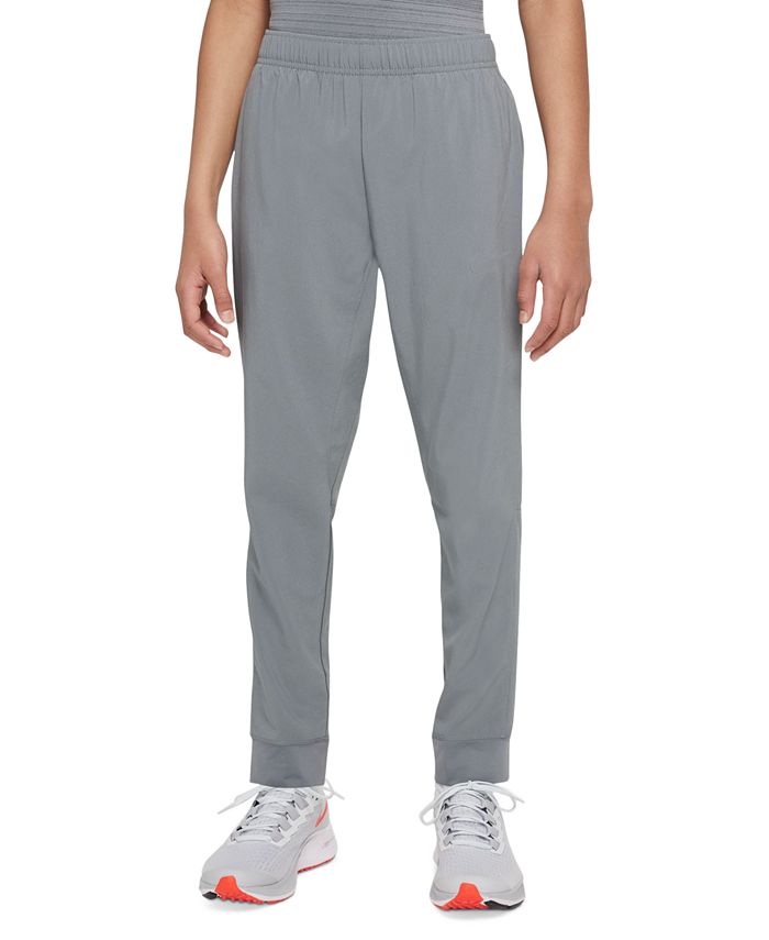 цена Тканые тренировочные брюки для мальчиков Dri-FIT Nike, серый
