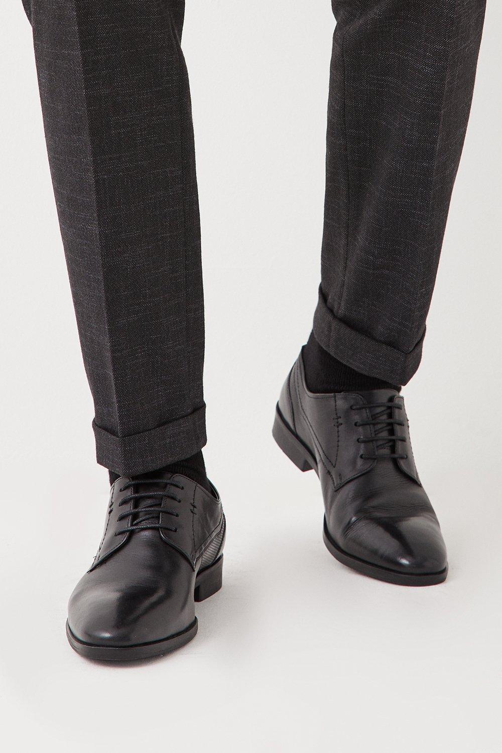 Кожаные туфли дерби Aintree из смешанного материала на шнуровке Debenhams, черный дэйв лезер коренастое дерби debenhams черный