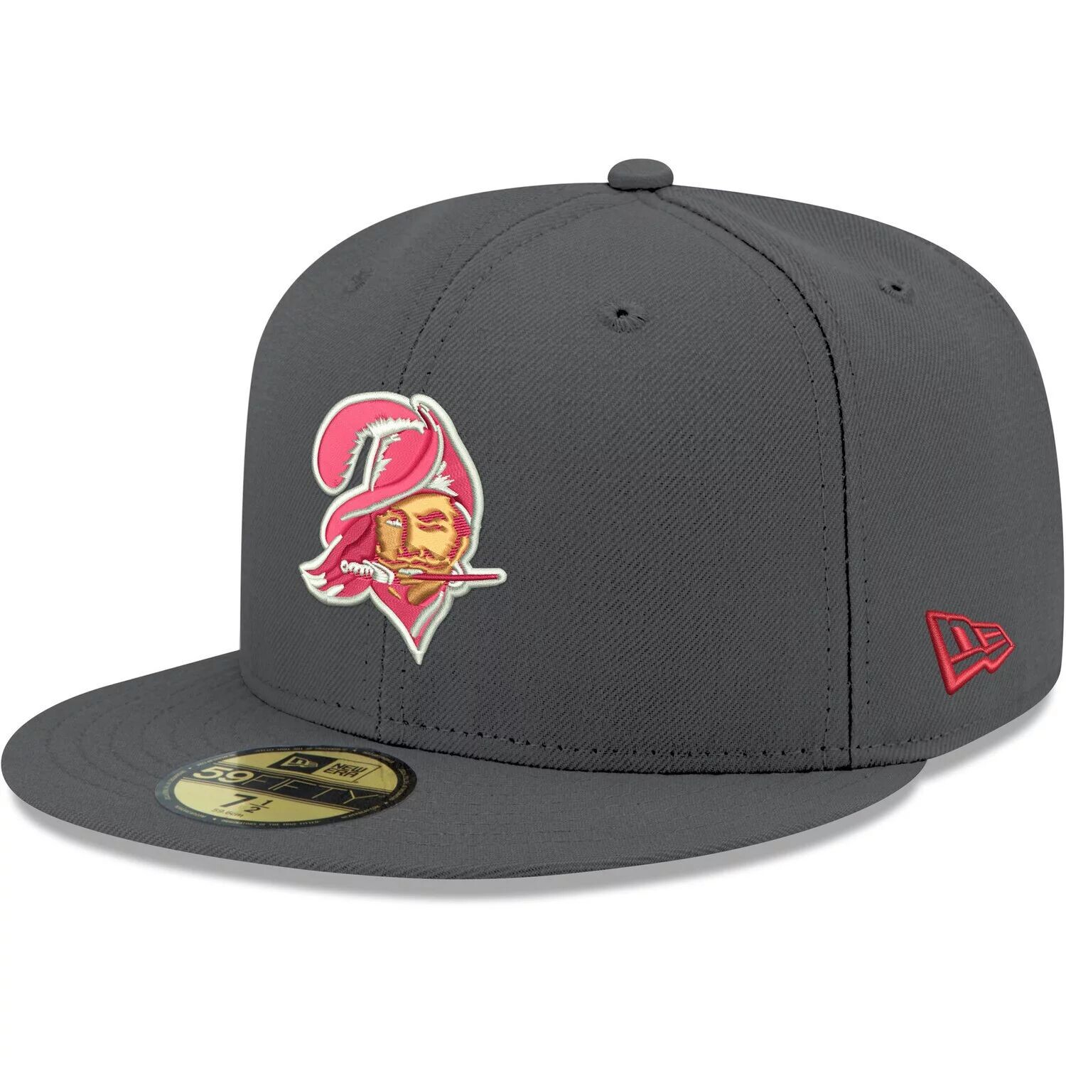 

Мужская облегающая шляпа New Era Graphite Tampa Bay Buccaneers с историческим логотипом Storm II 59FIFTY