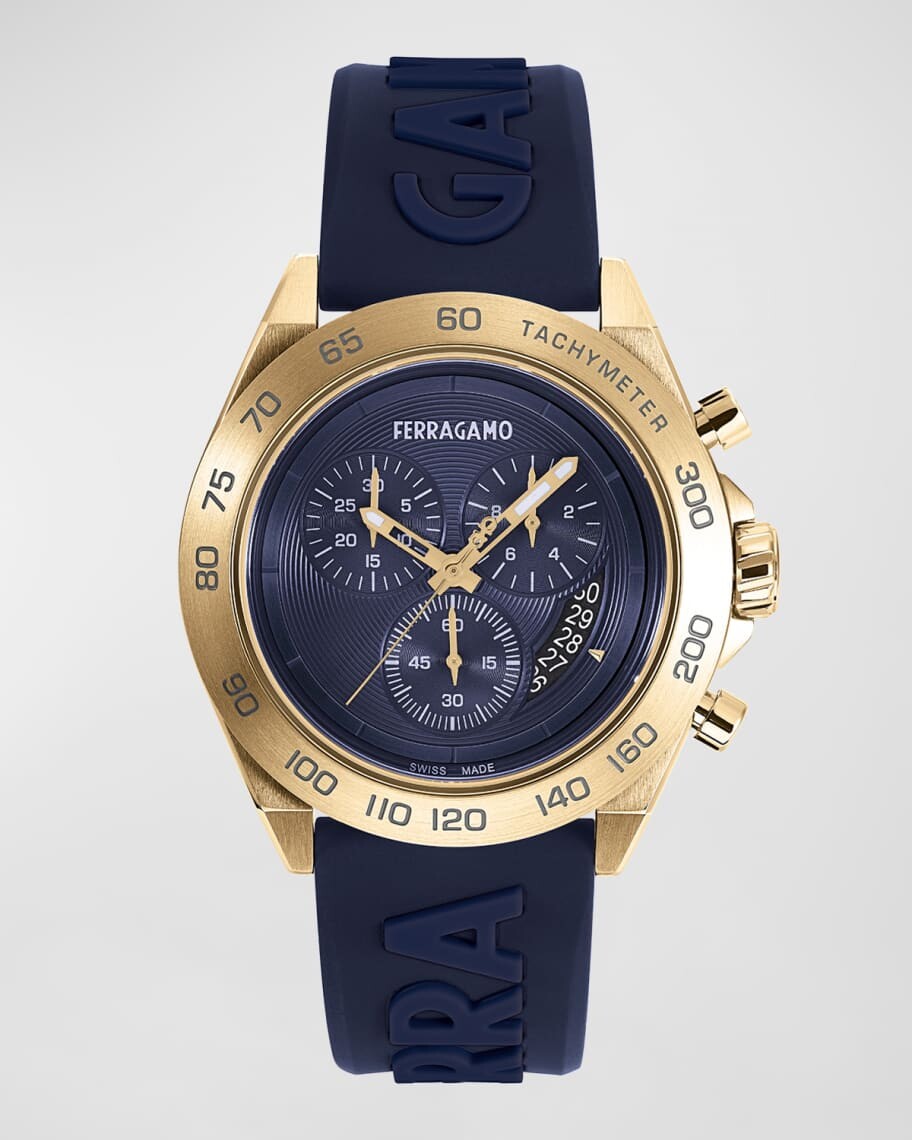 

Мужские часы Urban Chrono с силиконовым ремешком, 43 мм Ferragamo
