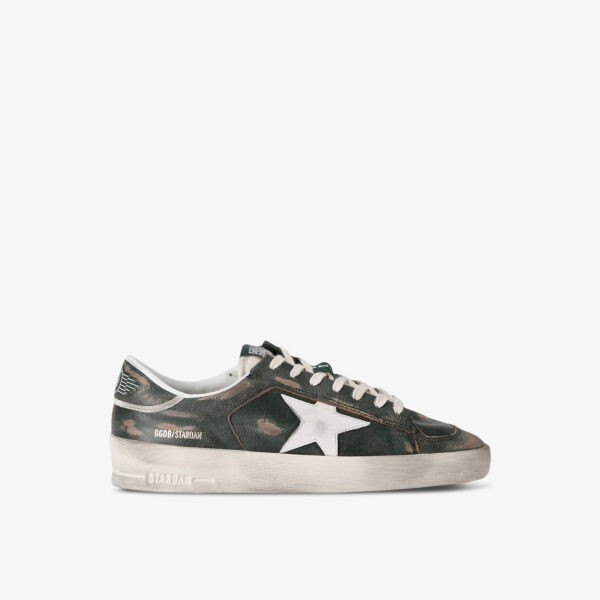 

Мужские кожаные низкие кроссовки с логотипом Stardan Golden Goose, хаки