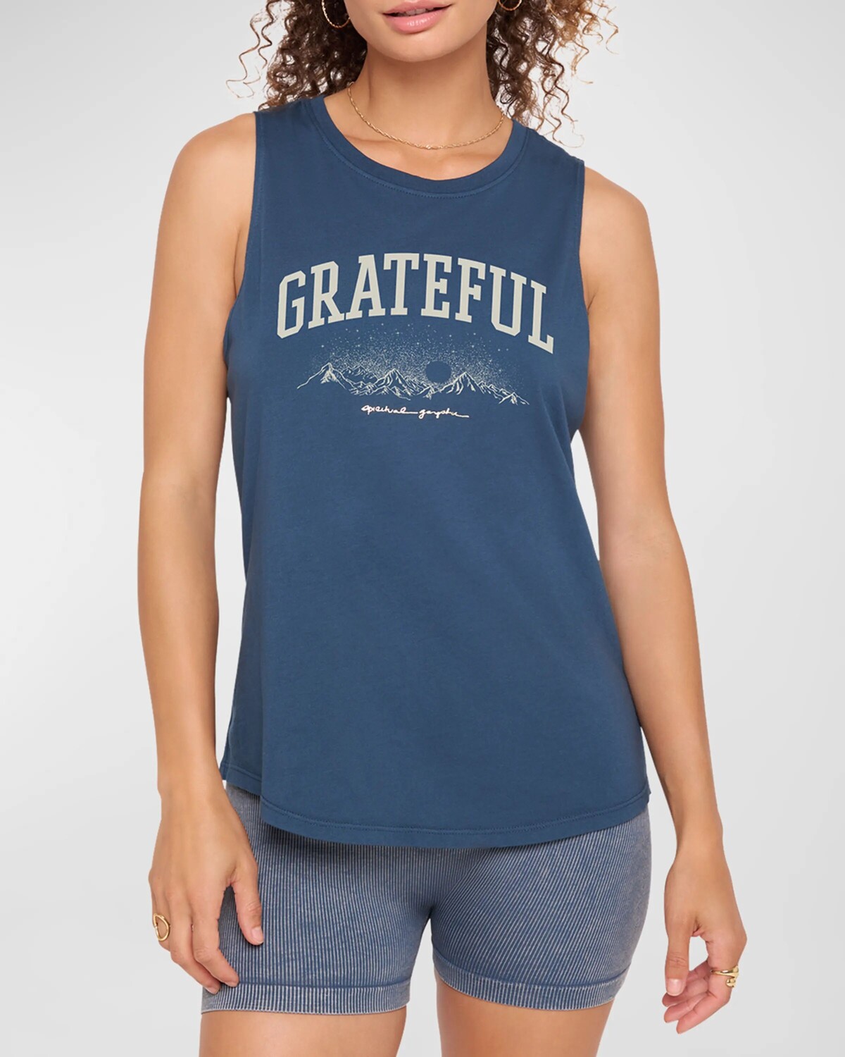 

Майка с мускулистой текстурой Grateful Jade Spiritual Gangster, цвет Orion Blue