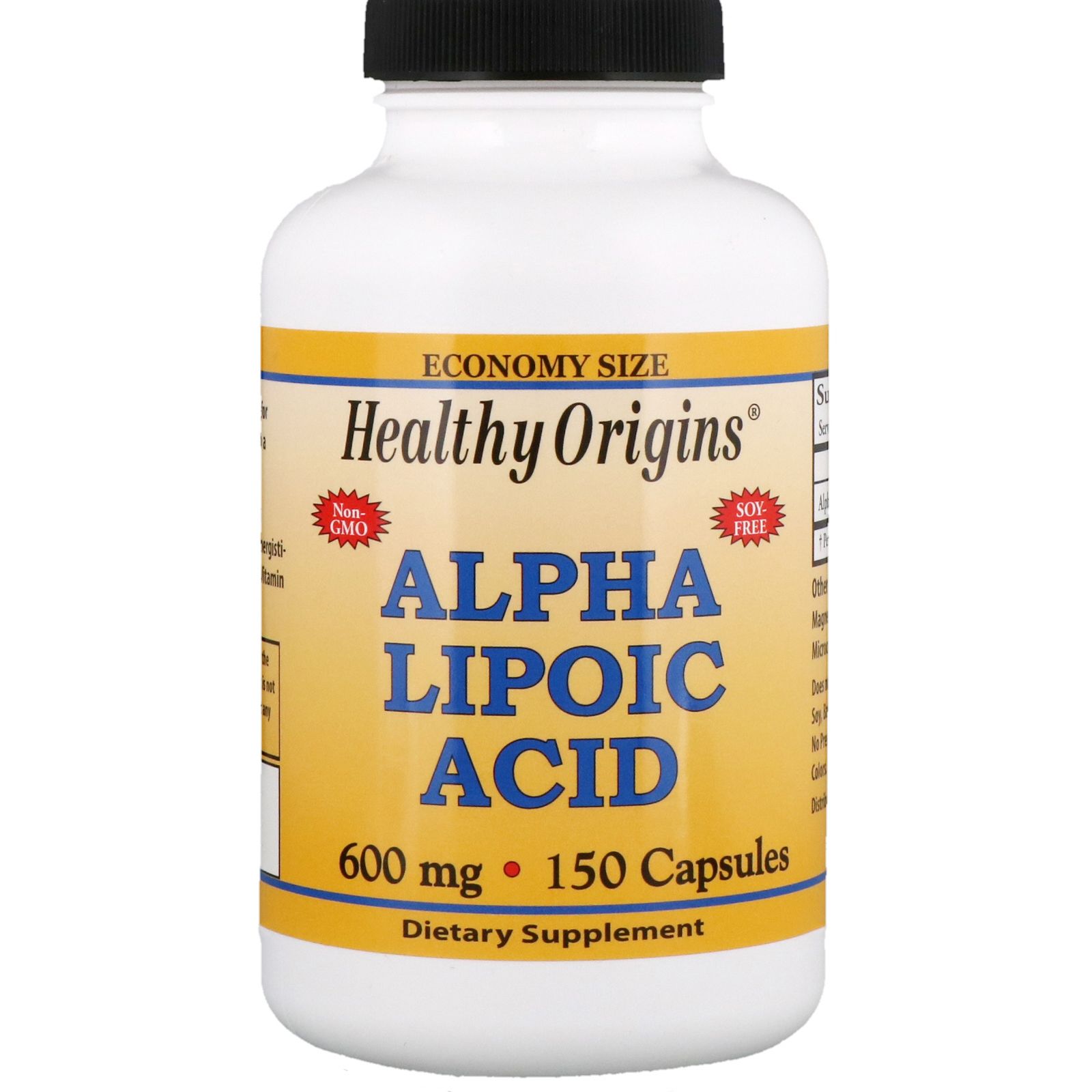 Healthy Origins Альфа-липоевая кислота 600 мг 150 капсул