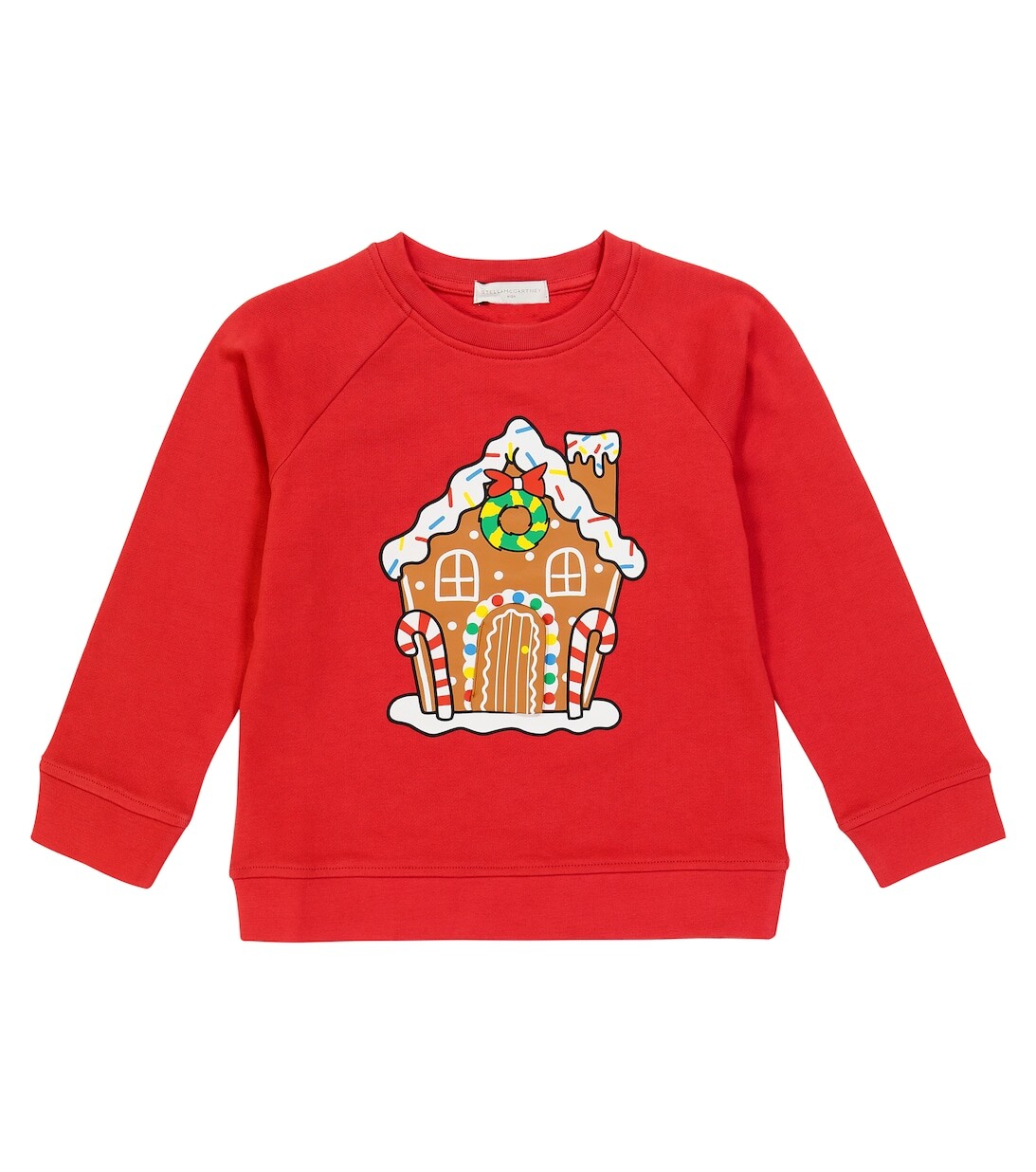 

Толстовка из хлопкового джерси с принтом Stella McCartney Kids, красный