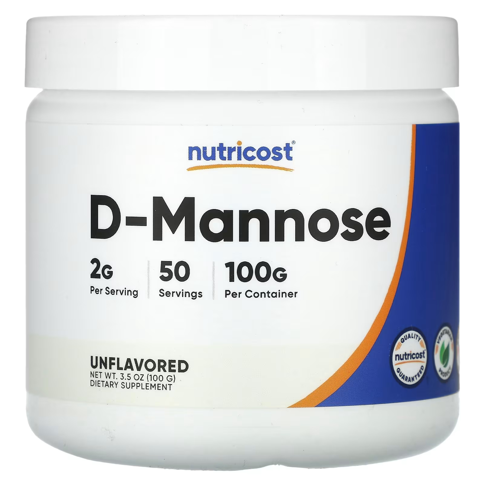 Nutricost D-манноза без вкуса, 3,5 унции (100 г)