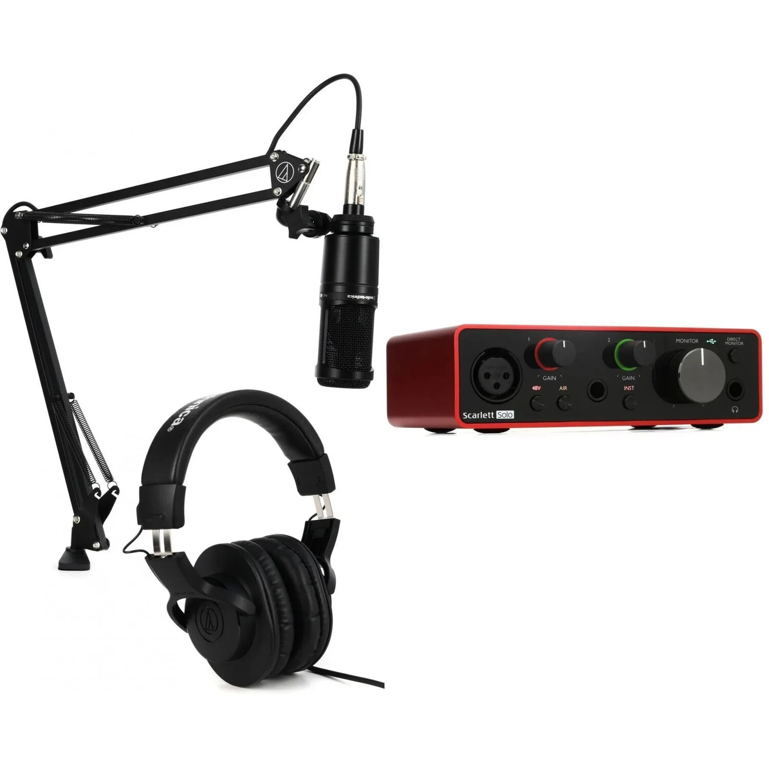 

Комплект записей Focusrite Scarlett Solo и AT-2020